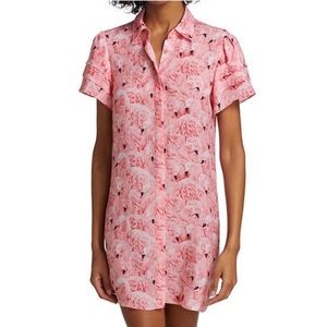 Alice + Olivia Jem Flamingo Shirtdress